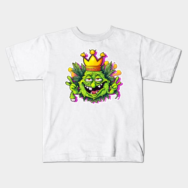 Cannabis 420 Kids T-Shirt by ragil_studio